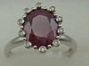 10 Karat White Gold Daimond Ring With Ruby Stone-diamonds-Lotus Gold