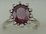 10 Karat White Gold Daimond Ring With Ruby Stone