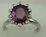 10 Karat White Gold Daimond Ring With Ruby Stone