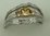 10 Karat White Gold 3 pcs Diamond Ring With Citrene Stone