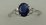 10 Karat White Gold 4 Claws Diamond Ring With Sapphire Stone
