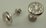 10 Karat White Gold Round Cluster Studs with 0.50 Carat Diamonds