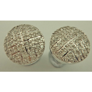 10 Karat White Gold Round Studs with 0.20 Carat Diamonds