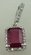 10 Karat White Gold Diamond Pendant with Rectangle Shaped Tourmaline Stone 