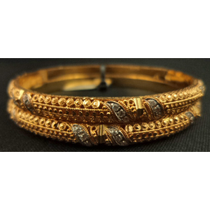 22 Karat Filigree and CZ Bangle