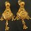 22 Karat Meenakari Filigree Hanging Earring