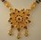 22 Karat Gold 2 Row Mangalsutra with Antique Meenakari Flower Design Pendant