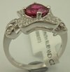 Sterling Silver Cubic Zirconia Fancy Ring with Synthetic Ruby -silver jewellery-Lotus Gold