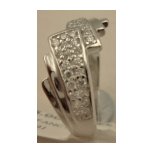 Sterling Silver Cubic Zirconia Ladies Fancy Ring  