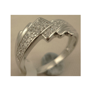 Sterling Silver Cubic Zirconia Ladies Fancy Ring  