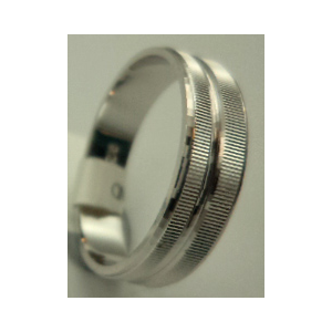 Sterling Silver 2 Row Cut Band