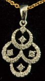 18 Karat White Gold 0.23 Carat Diamond 4 Circles Pendant-diamonds-Lotus Gold