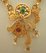 22 Karat Gold 2 Tone Fancy Pendant Mangalsutra with Pearl, Emerald and Ruby Stone 