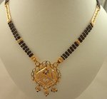 22 Karat Gold 3 Row 2 Tone Mangalsutra-gold jewellery-Lotus Gold