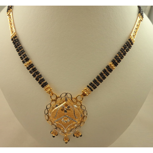 22 Karat Gold 3 Row 2 Tone Mangalsutra