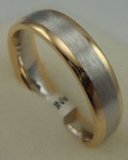 18 Karat Gold 2 Tone Plain Matt Finish Gents Band-gold jewellery-Lotus Gold