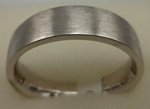 18 Karat White Gold Matt Finish Gents Plain Band-gold jewellery-Lotus Gold