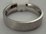 18 Karat White Gold Matt Finish Gents Plain Band