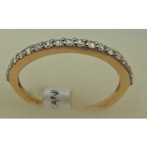 18 Karat Yellow Gold with 0.30 Carat Diamond Band