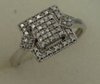 18 Karat White Gold with 0.10 Carat Diamond Ladies Square Ring-diamonds-Lotus Gold