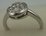 18 Karat White Gold with 0.40  Carat Diamond Round Rubover Ring