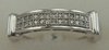 18 Carat White Gold with 0.08 Carat Diamond 2 Rows Band -diamonds-Lotus Gold