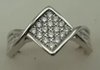 18 Karat White Gold with 0.33 Carat Daimonds Twisted Kite Shaped Shoulder Ring  -diamonds-Lotus Gold