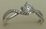 18 Karat White Gold with 0.46 Carat Diamond Solitaire Twisted Ring