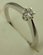 18 Karat White Gold with 0.10 Carat Diamond 6 Claws Solitaire Ring