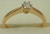 10 Karat Yellow Gold with 0.10 Carat Diamond 6 Claws Solitaire Ring-diamonds-Lotus Gold