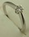 10 Karat White Gold with 0.10 Carat Diamond 6 Claws Solitaire Ring