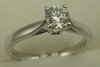 18 Karat White Gold with 0.40 Carat Diamond 4 Claw Solitaire Ring-diamonds-Lotus Gold