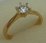 10 Karat Yellow Gold with 0.35 Carat Diamond 6 Claws Solitaire Ring