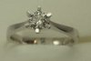 10 Karat White Gold with 0.35 Carat Diamond 6 Claws Solitaire Ring-diamonds-Lotus Gold