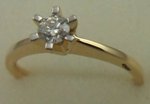 18 Karat Yellow Gold with 0.20 Carat Diamond 6 Claws Solitaire Ring-diamonds-Lotus Gold