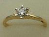 10 Karat Yellow Gold with 0.20 Carat Diamond 6 Claws Solitaire Ring-diamonds-Lotus Gold