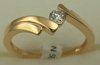 18 Karat Yellow Gold with 0.15 Carat Diamond Tension Set Solitaire Ring-diamonds-Lotus Gold