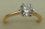 18 Karat Yellow Gold with 0.75 Carat Diamond 6 Claws Solitaire Ring-diamonds-Lotus Gold