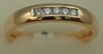 18 Karat Yellow Gold with 0.10 Carat Diamond Channel Set band-diamonds-Lotus Gold