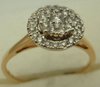 18 Karat Yellow Gold with 0.33 Carat Diamond Round Cluster Ring-diamonds-Lotus Gold