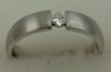 10 Karat White Gold with 0.10 Carat Diamond Tension Set Band-diamonds-Lotus Gold