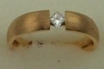 18 Karat Yellow Gold with 0.10 Carat Diamond Tension Set Band-diamonds-Lotus Gold