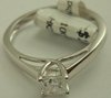 10 Karat White Gold with 0.50 Carat Diamond Princess Cut Solitaire Ring-diamonds-Lotus Gold