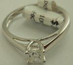 10 Karat White Gold with 0.50 Carat Diamond Princess Cut Solitaire Ring-diamonds-Lotus Gold