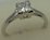 18 Karat White Gold with 0.50 Carat Diamond Princess Cut Solitaire Ring