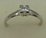 18 Karat White Gold with 0.25 Carat Diamond Princess Cut Solitaire Ring