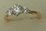 9 Karat Yellow Gold with 1.08 Carat Diamond 3 Stone Solitaire Ring 