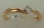 9 Karat Yellow Gold with 0.24 Carat Diamond Solitaire Ring-diamonds-Lotus Gold