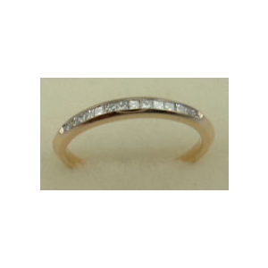 9 Karat Yellow Gold with 0.22 Carat Diamond Channel Set Band