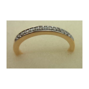 9 Karat Yellow Gold with 0.126 Carat Diamond Channel Set Band